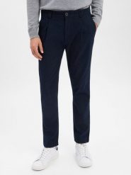 Finshley & Harding Męskie spodnie plisowane - Todd Mężczyźni niebieski jednolity, 36-34. Niebieskie spodnie materiałowe męskie Finshley & Harding, bez wzorów. Za 349.95 zł.