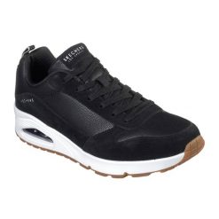 Buty męskie SKECHERS Uno Stacre. Czarne buty trekkingowe męskie Skechers, bez zapięcia, trekkingowe. Za 327.99 zł.