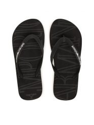 Emporio Armani Japonki EX000041 AF22188 MC001 Czarny. Czarne klapki i japonki męskie Emporio Armani, z syntetyku. Za 319.99 zł.