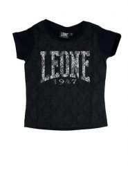 Koszulka na co dzień na siłownię. Czarne koszulki dziewczęce LEONE 1947 APPAREL, bez wzorów, z dżerseju, bez ramiączek. Za 63.11 zł.