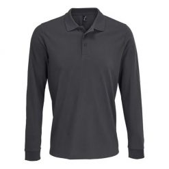 Koszulka Polo Z Długim Rękawem Dla Dorosłych Unisex Polycotton. Szare bluzki damskie SOL'S, s, bez wzorów, casualowe, bez kołnierzyka, bez ramiączek. Za 84.99 zł.