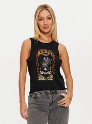 Noisy May Top Max 27033890 Czarny Regular Fit. Czarne topy damskie Noisy may, s, bez wzorów, z bawełny, bez kołnierzyka. Za 49.99 zł.
