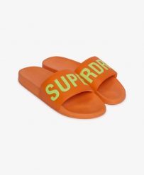 Superdry Klapki Pool z wyściełanym paskiem i formowaną wkładką – Orange Sorbet. Brązowe klapki i japonki męskie Superdry., z poliesteru. Za 129.40 zł.