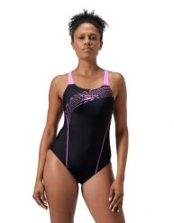 Damski kostium kąpielowy 1-częściowy Speedo Eco Medley Logo Medalist. Czarne stroje jednoczęściowe damskie Speedo, l, bez wzorów. Za 94.99 zł.