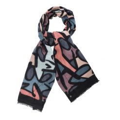Kolorowy Szal Damski Anekke Zapakowany W Eleganckim Pudełku. Niebieskie szaliki i kominy damskie Anekke, bez wzorów. Za 159.00 zł.