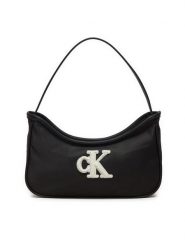 Calvin Klein Jeans Torebka Teddy Ck IU0IU00684 Czarny. Czarne torebki klasyczne damskie Calvin Klein Jeans, bez wzorów, z jeansu, bez dodatków. Za 189.99 zł.