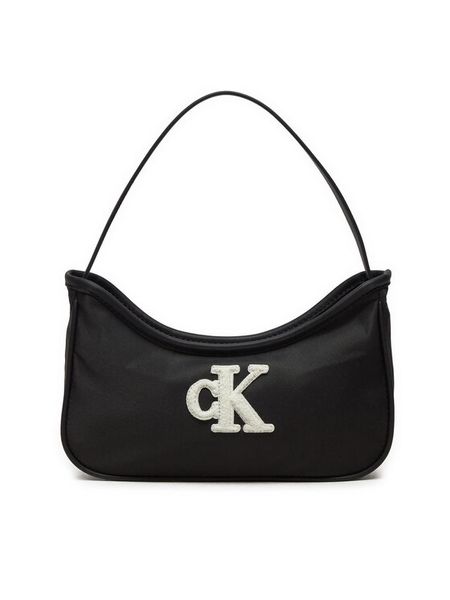 Calvin Klein Jeans Torebka Teddy Ck IU0IU00684 Czarny. Czarne torebki klasyczne damskie Calvin Klein Jeans, bez wzorów, z jeansu, bez dodatków. Za 189.99 zł.