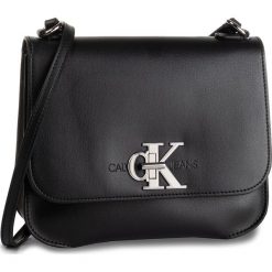 Torebka CALVIN KLEIN JEANS - Ckj Monogram Hw Med Flap K60K605786 BDS. Czarne listonoszki damskie Calvin Klein Jeans, bez wzorów, z jeansu, bez dodatków. Za 649.00 zł.
