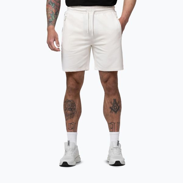 Spodenki męskie Pitbull Tape Parker. Białe szorty męskie PITBULL, bez wzorów, z bawełny, eleganckie. Za 169.99 zł.