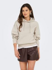 ONLY Bluza w kolorze beżowym rozmiar: XL. Brązowe bluzy z kapturem damskie Only, xl. Za 101.23 zł.