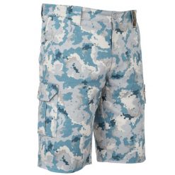 Bermudy myśliwskie 500 camo island. Niebieskie szorty męskie SOLOGNAC, bez wzorów, z bawełny. Za 54.99 zł.
