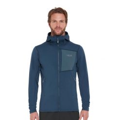 Bluza polarowa męska Rab Superflux Hoody z kapturem. Niebieskie bluzy z kapturem męskie RAB, m, z polaru. Za 407.41 zł.