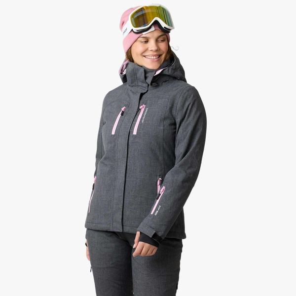 Kurtka Narciarska Narciarstwo Kobieta Cervinia Wodoodporny. Czerwone kurtki damskie SWEDEMOUNT, l, bez wzorów, z elastanu, bez kaptura. Za 599.99 zł.