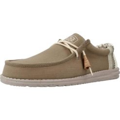 Buty HEY DUDE WALLY LINEN NATURAL Zielony. Zielone buty trekkingowe męskie PRO BRANDS, z tkaniny, bez zapięcia, trekkingowe. Za 233.99 zł.