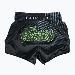 Spodenki treningowe Fairtex Muay Thai Shorts BS1924 "Racer". Czarne spodenki sportowe damskie FAIRTEX, l, z materiału, na fitness i siłownię. Za 299.99 zł.