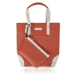 Shopperka pomarańczowa Paolo Peruzzi E-23-OR. Brązowe shopper bag damskie Paolo Peruzzi, bez wzorów, z bawełny, bez dodatków. Za 129.99 zł.