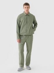 4F Spodnie casual męskie - oliwkowe/khaki XXL. Brązowe spodnie materiałowe męskie 4f, bez wzorów, z bawełny, casualowe. W wyprzedaży za 99.99 zł.