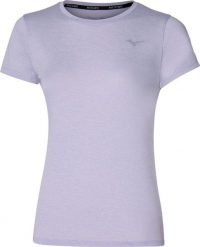Koszulka do biegania damska Mizuno Core Tee. Fioletowe t-shirty damskie Mizuno, l, bez wzorów, z materiału, bez ramiączek. Za 137.10 zł.