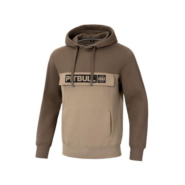 Bluza męska Pitbull z kapturem Two-Color Hilltop. Brązowe bluzy sportowe męskie PITBULL, bez wzorów, sportowe, bez kołnierzyka, bez ramiączek. Za 239.00 zł.