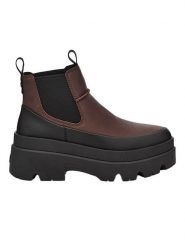 UGG Skórzane sztyblety "Brisbane" w kolorze brązowym rozmiar: 40. Brązowe botki damskie Ugg, sportowe, bez obcasa, na platformie, bez zapięcia. Za 724.78 zł.