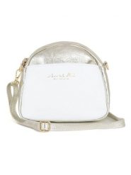 Anna Morellini Skórzana torebka "Romilda" w kolorze biało-złotym - 22 x 19 x 10 cm rozmiar: onesize. Białe torebki klasyczne damskie Anna Morellini, bez wzorów, z materiału, bez dodatków. Za 217.99 zł.