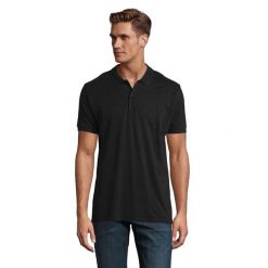 Męska Koszulka Polo Planet. Czarne koszulki polo męskie SOL'S, l, bez wzorów, bez ramiączek. Za 65.99 zł.