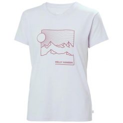 Koszulka damska Helly Hansen Skog Graphic. Fioletowe t-shirty damskie Helly Hansen, bez wzorów, bez kołnierzyka. Za 281.50 zł.