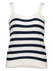 SisterS point Top w kolorze kremowo-granatowym rozmiar: L. Brązowe topy damskie Sisters Point, l, bez wzorów, bez kołnierzyka. Za 52.17 zł.