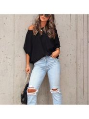 Milan Kiss Bluza w kolorze czarnym rozmiar: XL. Czarne bluzy bez kaptura damskie Milan Kiss, xl. Za 126.99 zł.