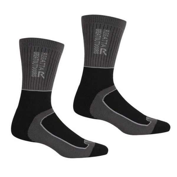 Skarpetki Regatta Samaris 2 Season (x2). Czarne skarpetki męskie Regatta, bez wzorów, z elastanu. Za 131.35 zł.