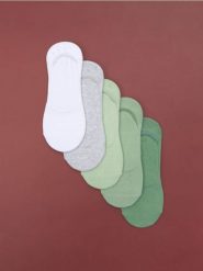 Skarpetki 5 pack - zielony. Zielone skarpetki damskie Sinsay, bez wzorów. W wyprzedaży za 12.99 zł.