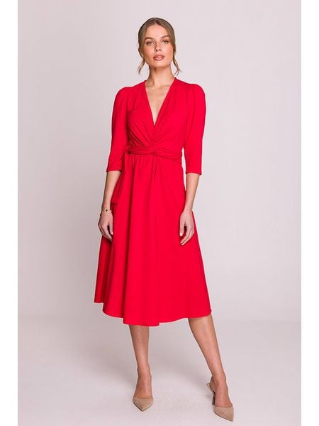 Stylove Sukienka w kolorze czerwonym rozmiar: S. Czerwone sukienki damskie Stylove, s, bez wzorów, bez kołnierzyka, bez ramiączek, midi. Za 193.24 zł.