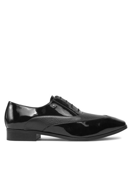 Baldowski Półbuty M00280/0741-001 Czarny. Czarne buty wizytowe męskie Baldowski, ze skóry, bez zapięcia. Za 579.99 zł.