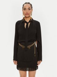 Elisabetta Franchi Sukienka koktajlowa AB-654-46E2-5469 Czarny Regular Fit. Czarne sukienki damskie Elisabetta Franchi, bez wzorów, z syntetyku, wizytowe, bez kołnierzyka, bez ramiączek. Za 2,519.00 zł.