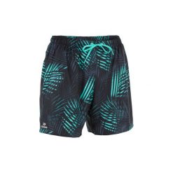 Spodenki surfing krótkie BBS 100 Palm. Czarne szorty męskie OLAIAN, bez wzorów, z materiału, sportowe. Za 29.99 zł.