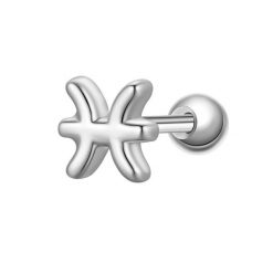 Glanzstücke München Piercing Sterling Silber Kolczyki 1 ct Damski. Szare kolczyki damskie Glanzstücke München, srebrne. Za 110.49 zł.