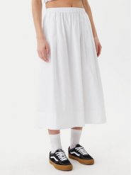 Vans Spódnica midi Francesca VN000M9R Biały Regular Fit. Białe spódniczki damskie Vans, m, bez wzorów, z bawełny, midi. Za 179.99 zł.