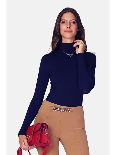 ASSUILI Koszulka w kolorze granatowym rozmiar: 40. Niebieskie bluzki damskie Assuili, bez wzorów, bez kołnierzyka. Za 82.64 zł.