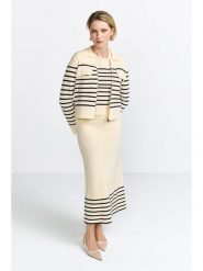 Rich & Royal Kardigan w kolorze beżowo-czarnym rozmiar: XL. Brązowe kardigany damskie Rich & Royal, xl, bez wzorów. Za 254.14 zł.