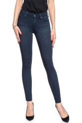 SPODNIE DAMSKIE LEE SCARLETT BLUE BLACK WAVE L506ELKZ 112111176. Czarne spodnie materiałowe damskie Lee, bez wzorów, z jeansu. Za 199.99 zł.