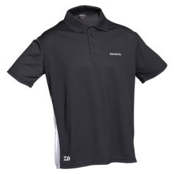 Koszulka Wędkarska Polo Daiwa D-Vec Black. Czarne koszulki polo męskie Daiwa, m, bez wzorów, bez ramiączek. Za 134.99 zł.