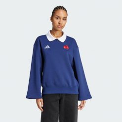 Bluza France Heritage. Białe bluzy bez kaptura damskie Adidas, xs, z dresówki. W wyprzedaży za 246.35 zł.