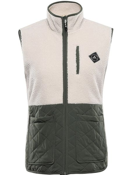 Alpine Pro Kamizelka polarowa "Ofesa" w kolorze oliwkowo-kremowym rozmiar: M. Brązowe kamizelki damskie Alpine Pro, m, z polaru. Za 200.60 zł.