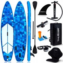 Deska SUP pompowana 320 cm z siedziskiem do pływania THUNDER zestaw plecak. Plecaki damskie THUNDER, bez wzorów, z gumy, sportowe. Za 679.00 zł.