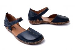 JOSEF SEIBEL 79542 162 505 Rosalie 42 Pulse dunkelblau, sandały damskie. Niebieskie sandały damskie Josef Seibel, bez wzorów, ze skóry, bez obcasa. Za 287.92 zł.