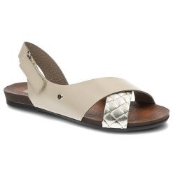 Beżowe Sandały Lemar Modne Buty Na Lato. Brązowe sandały damskie Lemar, bez wzorów, ze skóry, bez obcasa. Za 209.00 zł.