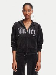 Juicy Couture Bluza Old Gothic JCWAS226333 Czarny Slim Fit. Czarne bluzy bez kaptura damskie Juicy Couture, l, z syntetyku. Za 429.99 zł.