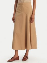 Weekend Max Mara Spódnica trapezowa Zattera 2615101042 Beżowy Regular Fit. Brązowe spódniczki damskie Weekend Max Mara, bez wzorów, z bawełny, trapezowe. Za 1,209.00 zł.