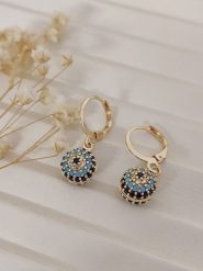 Luja Bijoux Pozłacane kolczyki z cyrkoniami i emalią rozmiar: onesize. Żółte kolczyki damskie Luja Bijoux, z cyrkonią, pozłacane. Za 70.41 zł.