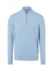 Bugatti sweter bez rękawów z dzianiny Mężczyźni Bawełna niebieski, XL. Niebieskie swetry męskie Bugatti, m, bez wzorów, z bawełny, bez kołnierzyka. Za 349.95 zł.
